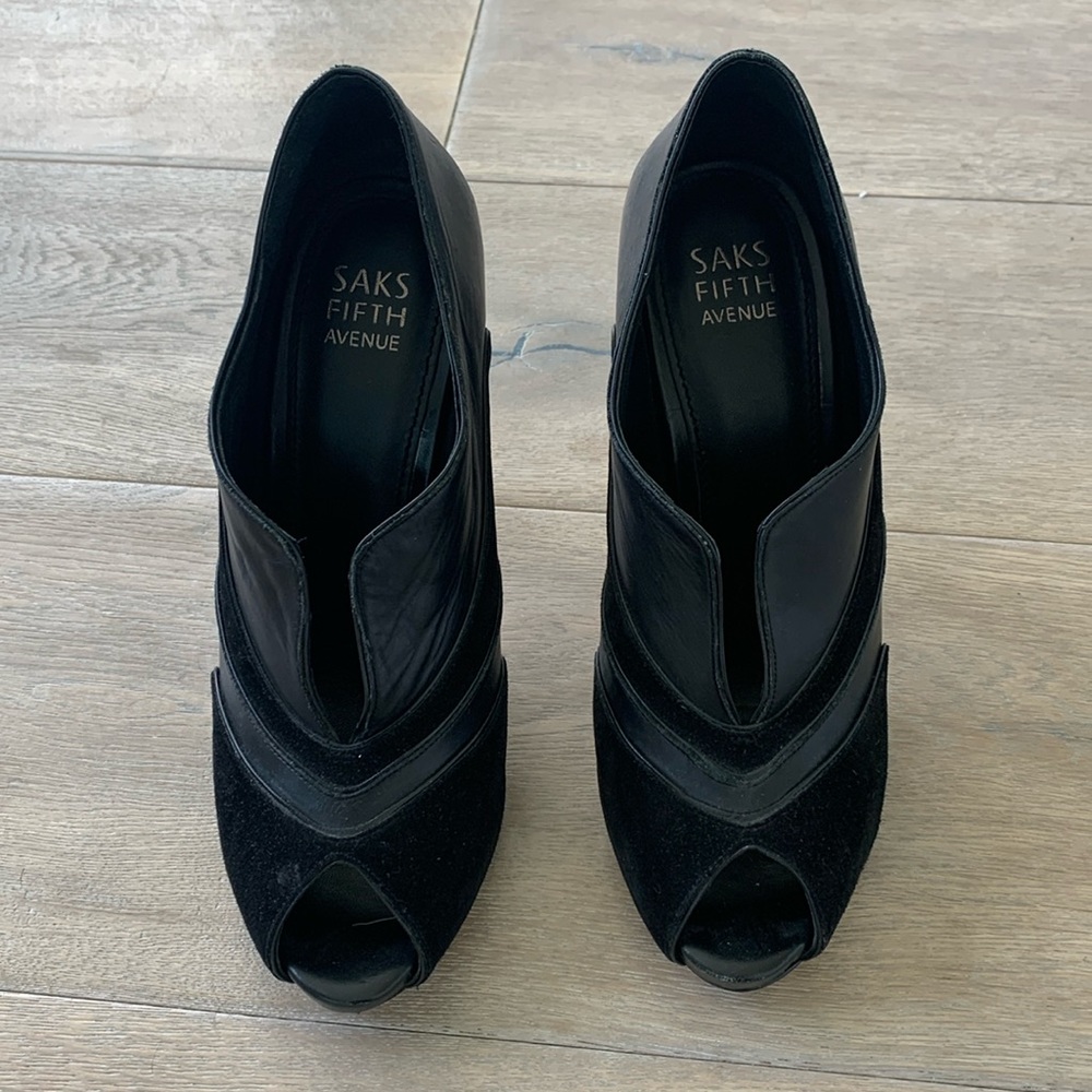 Sam’s Fifth Avenue Suede & Leather High Heels